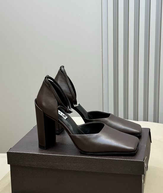 Alaia Square Toe Suede Mid Heel Pumps Elegant Comfortable Work Formal Wear
