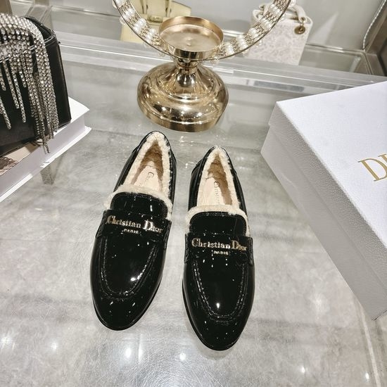 Christian Dior CD Suede Loafers with Metal Logo Leather Sole