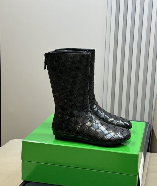 Bottega Veneta BV Woven Upper Ankle Boots Supportive Cushioned Non-slip Stable Wear