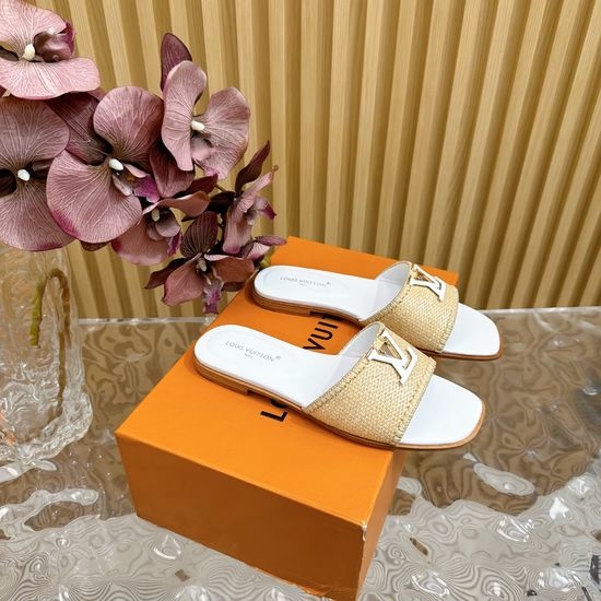 Louis Vuitton LV Woven Upper Flat Slide Sandals