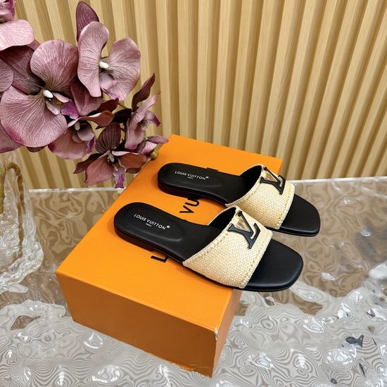 Louis Vuitton LV Woven Upper Flat Slide Sandals