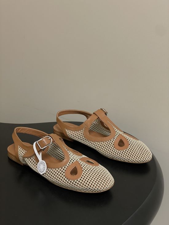 Hermes Hollow Out Slip On Casual Flat Sandals