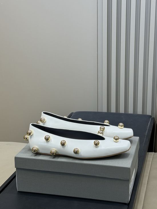 Balenciaga Shiny Patent Leather Square Toe Flat Dress Shoes