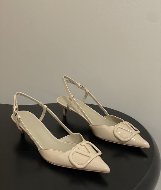 Valentino Elegant V-Logo High Heels with Platinum Accents