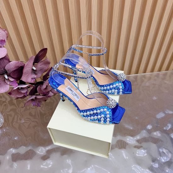 Jimmy Choo Pearl Rhinestone Pointed Toe Stiletto Evening Heels
