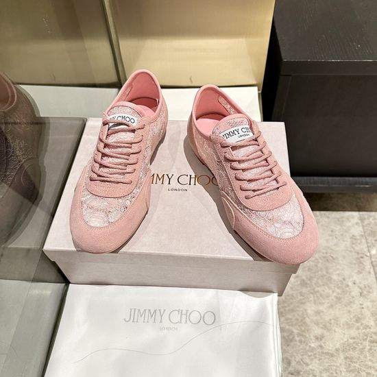 Jimmy Choo Premium Leather Casual Sneakers Comfortable Stylish Daily Wear Shoes