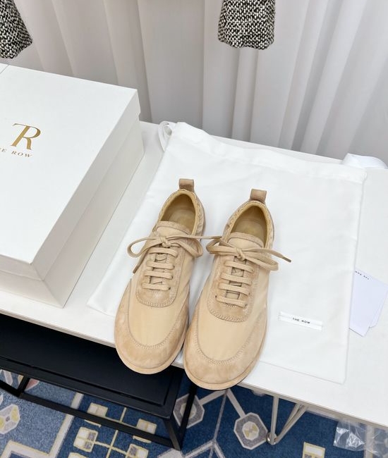 The Row Color Block Lace Up Casual Retro Sneakers