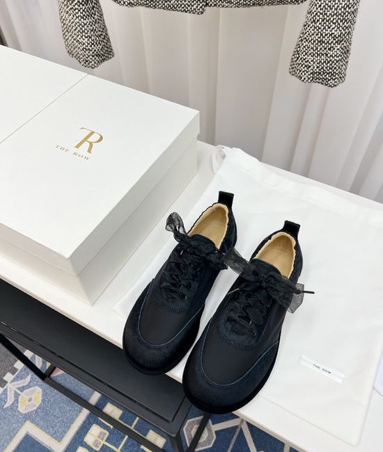 The Row Color Block Lace Up Casual Retro Sneakers