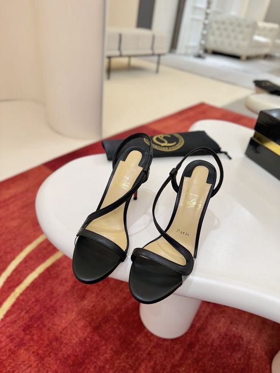 Christian Louboutine Classic S-strap Open-toe Sandals with Two Heel Options