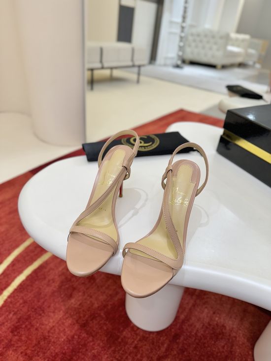 Christian Louboutine Stylish S-strap Open-toe Sandals with Multiple Heel Heights