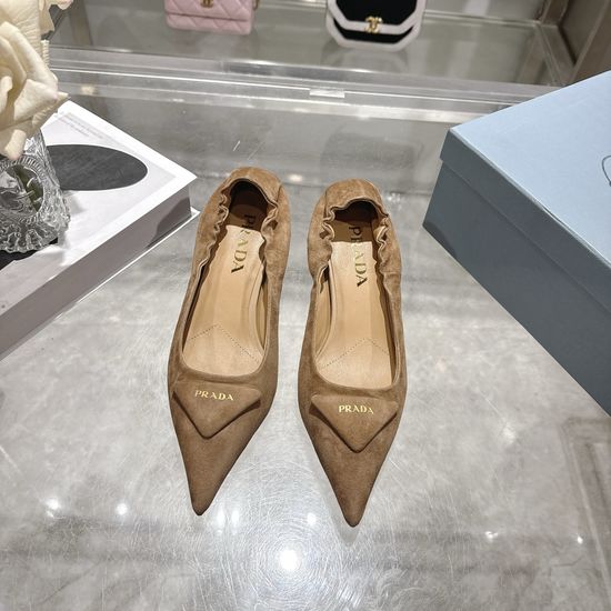 Prada Pointed Toe High Heel Dress Shoes with Buckle