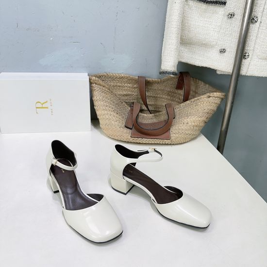 The Row Chunky Heel Mary Jane Sandals Comfortable Daily Footwear