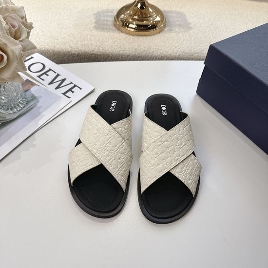 Christian Dior Crossover Strap Casual Comfort Sandals Non Slip Sole