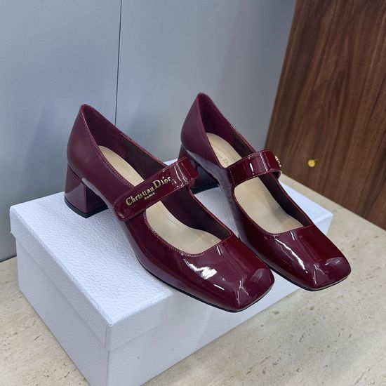 Christian Dior High-Heeled Mary Jane Ballet Shoes with CD Logo Buckle