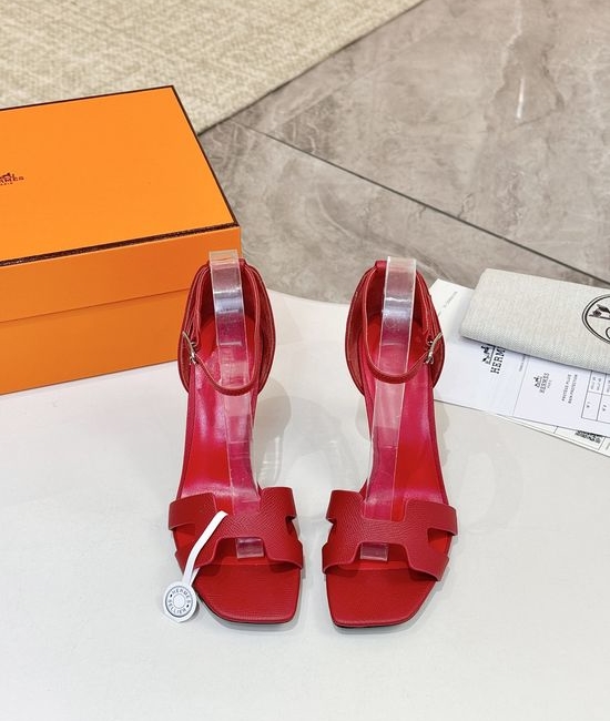 Hermes Premium Cowhide Leather Sole High Heel Dress Shoes