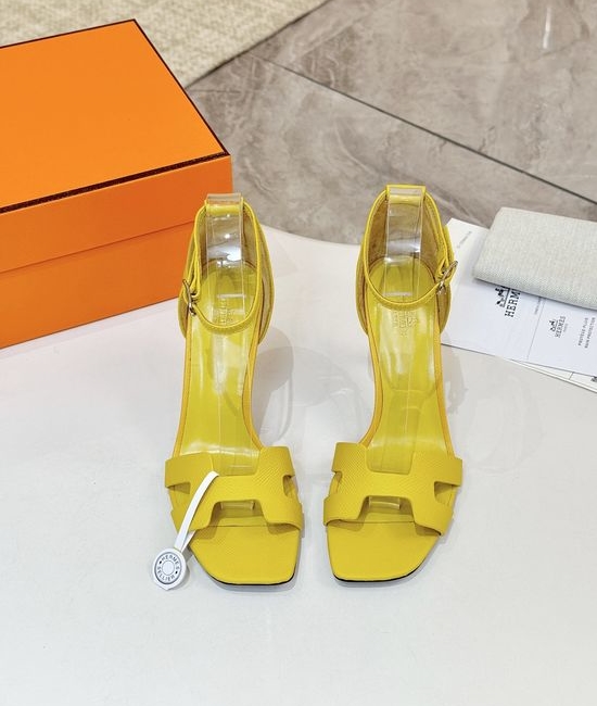 Hermes Premium Cowhide Leather Sole High Heel Dress Shoes