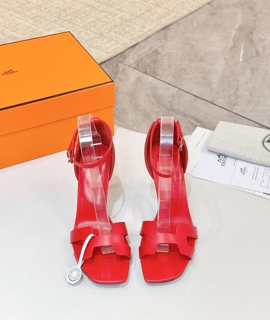 Hermes Premium Cowhide Leather Sole High Heel Dress Shoes
