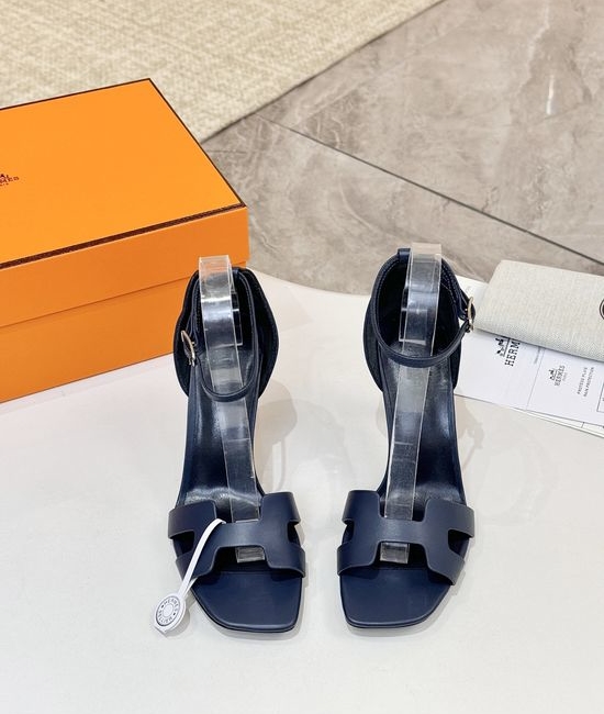 Hermes Premium Cowhide Leather Sole High Heel Dress Shoes