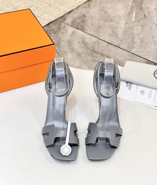 Hermes Premium Cowhide Leather Sole High Heel Dress Shoes