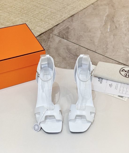Hermes Premium Cowhide Leather Sole High Heel Dress Shoes