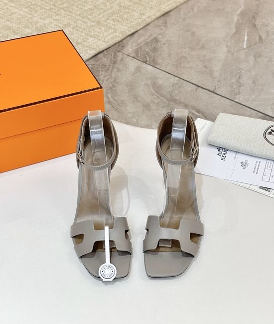 Hermes Premium Cowhide Leather Sole High Heel Dress Shoes