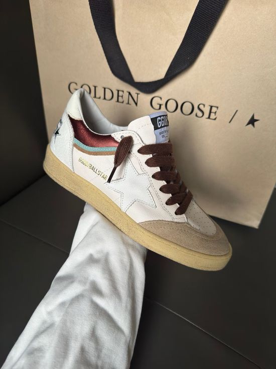 Golden Goose Casual Sneakers White Heel White Star Design