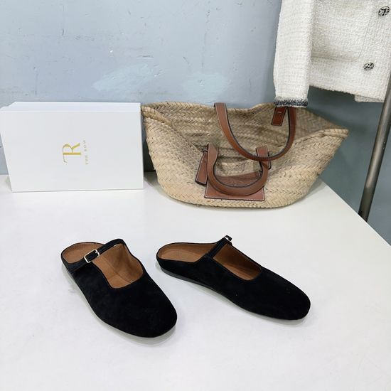Hermes Minimalist Mary Jane Flats Suede Upper Breathable Design