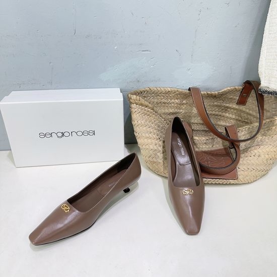 Sergio Ross Premium Sheepskin Kitten Heel Slingback Sandals