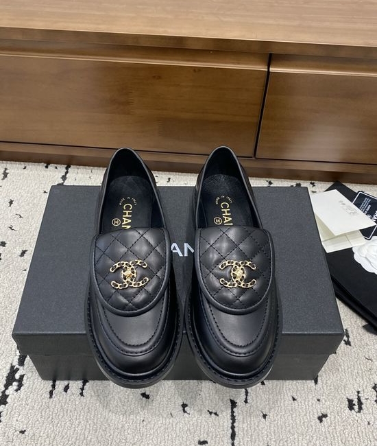 Chanel Classic Buckle Loafers Premium Leather Upper Soft Lining
