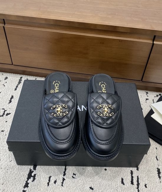Chanel Classic Buckle Slides Premium Leather Upper Soft Lining