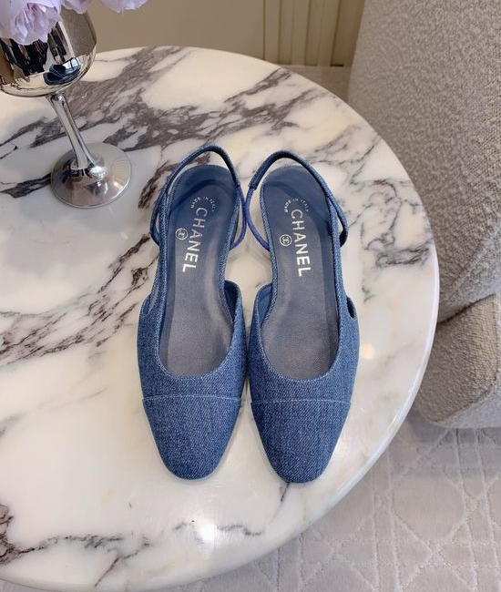 Chanel Ballet Flat Shoes Classic Denim Versatile Daily Wear