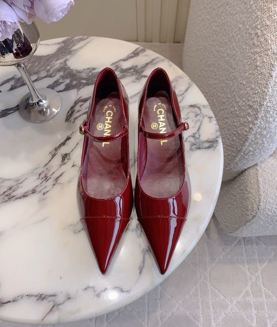 Chanel Pointed Toe Mary Jane Leather Shoes Premium Comfort
