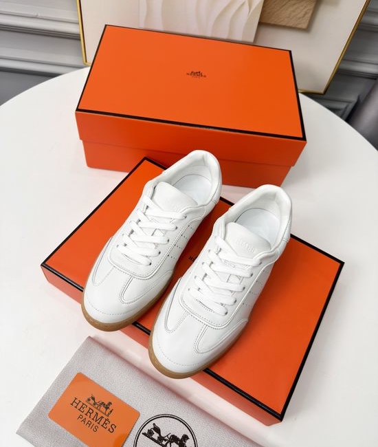 Hermes Calfskin Breathable Lightweight Casual Comfort Sneakers