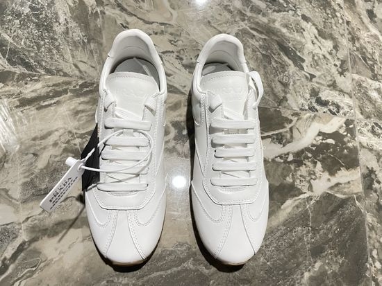 Prada Printed Canvas Casual Shoes with Thick Textured Sole