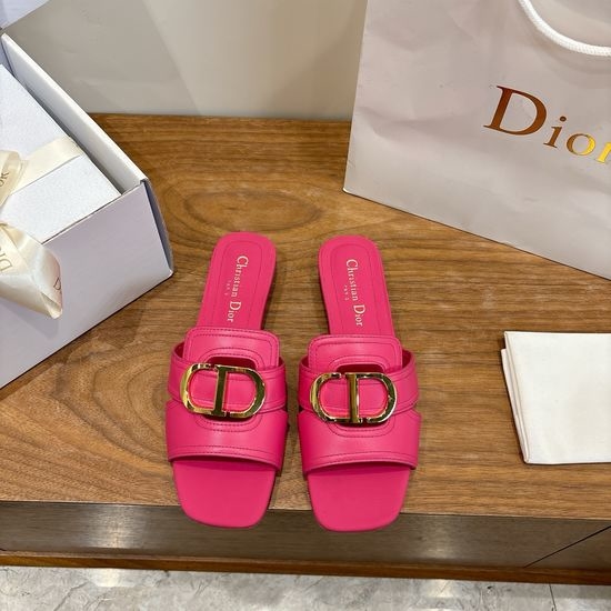 Christian Dior CD Classic Cut-out Design Low-heeled Shoes
