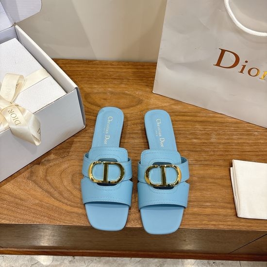 Christian Dior CD Classic Cut-out Design Low-heeled Shoes
