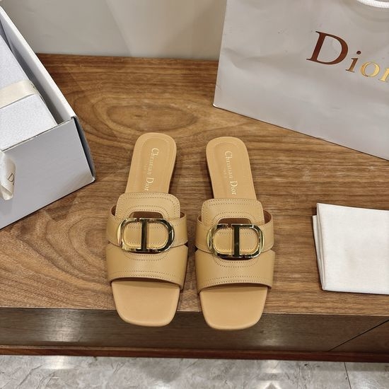 Christian Dior CD Classic Cut-out Design Low-heeled Shoes