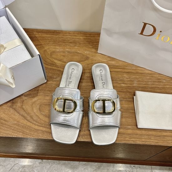 Christian Dior CD Classic Cut-out Design Low-heeled Shoes