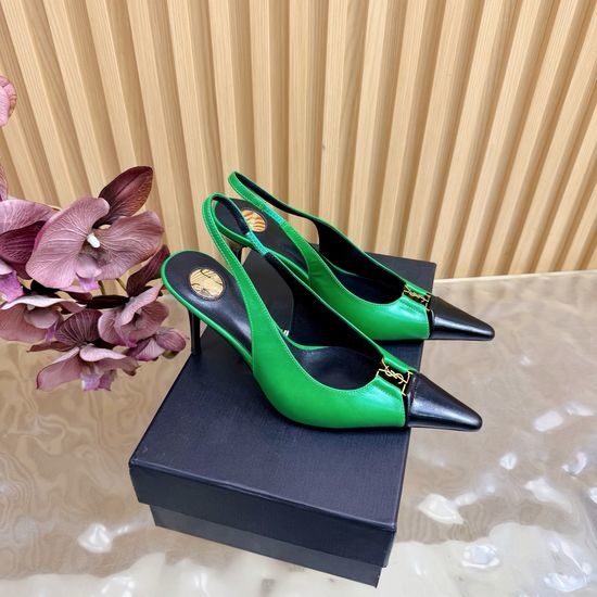 Yves Saint Laurent YSL Chic Strappy High-Heeled Sandals with Crystal Details