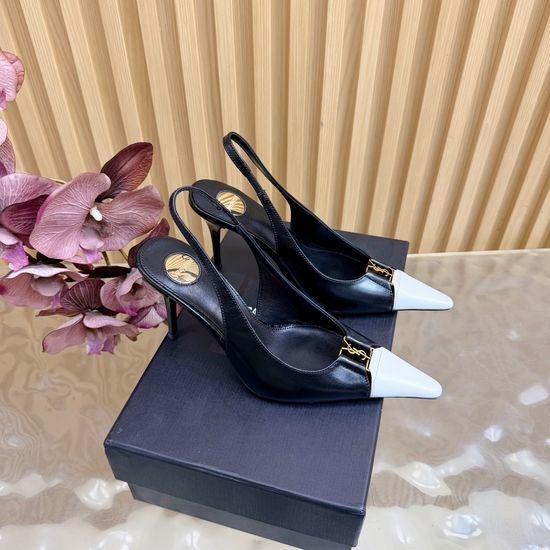 Yves Saint Laurent YSL Chic Strappy High-Heeled Sandals with Crystal Details