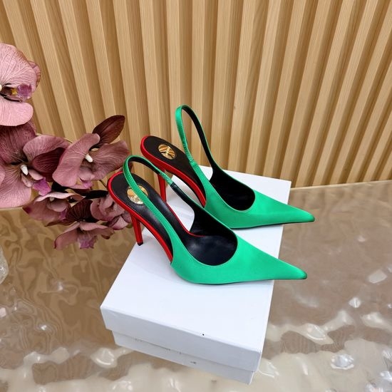 Yves Saint Laurent YSL Sophisticated Pointed-Toe High Heels with Metal Chain