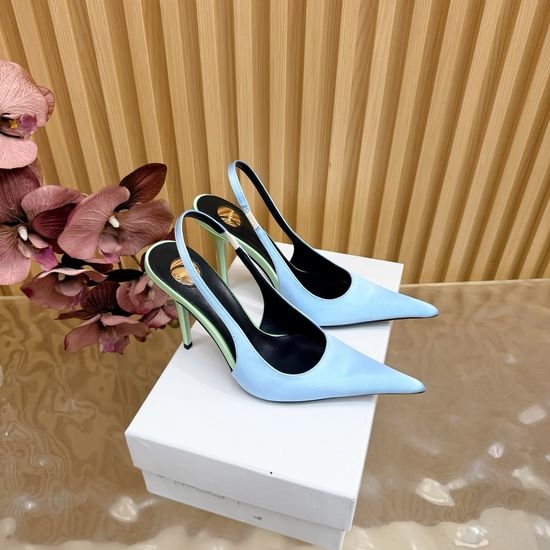 Yves Saint Laurent YSL Sophisticated Pointed-Toe High Heels with Metal Chain