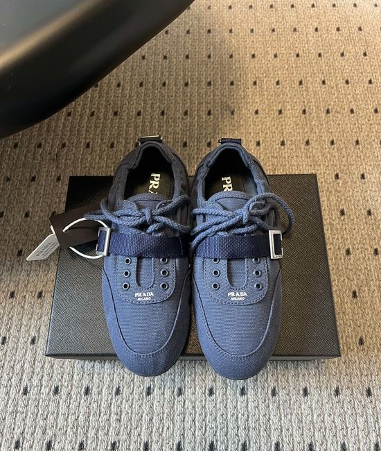 Prada Vintage Canvas Low Top Flat Non-slip Comfortable Daily Casual Shoes