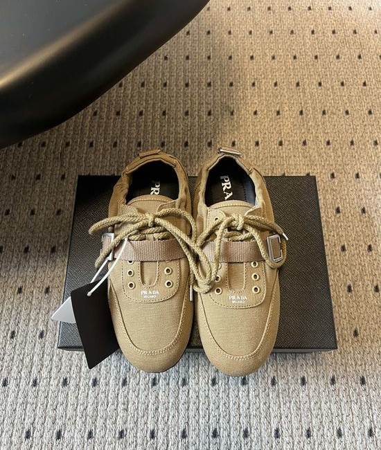 Prada Vintage Canvas Low Top Flat Non-slip Comfortable Daily Casual Shoes