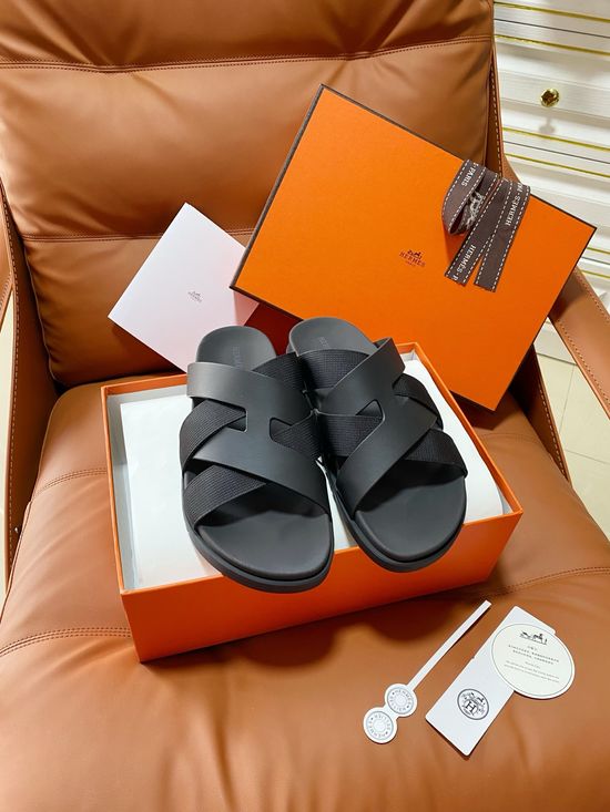 Hermes Vintage Crossover Cowhide Upper Non-slip Slippers