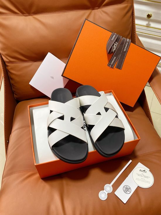 Hermes Vintage Crossover Cowhide Upper Non-slip Slippers