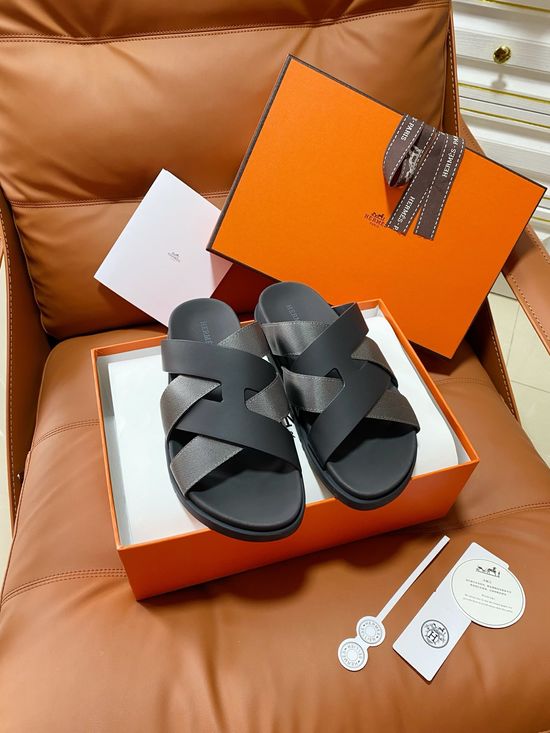 Hermes Vintage Crossover Cowhide Upper Non-slip Slippers
