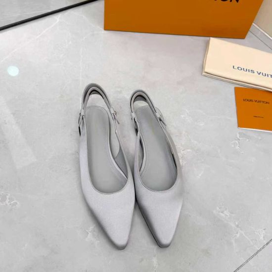 Louis Vuitton Leather Silk Upper Heeled Shoes Sheepskin Lined