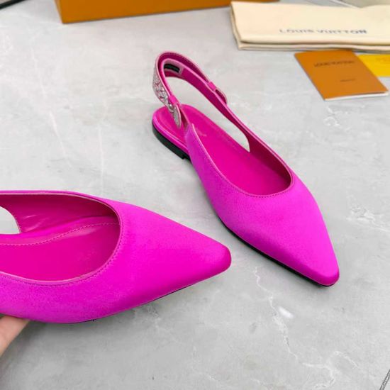 Louis Vuitton Leather Silk Upper Heeled Shoes Sheepskin Lined