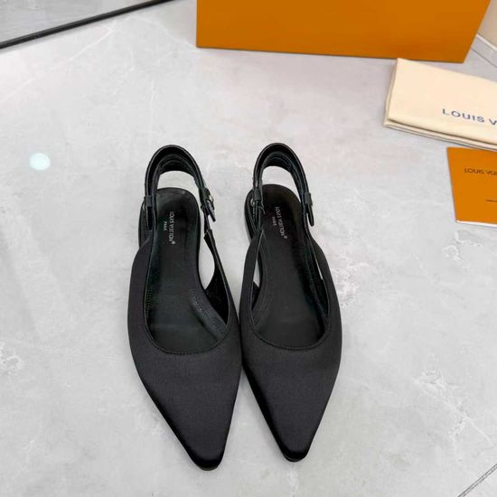 Louis Vuitton Leather Silk Upper Heeled Shoes Sheepskin Lined